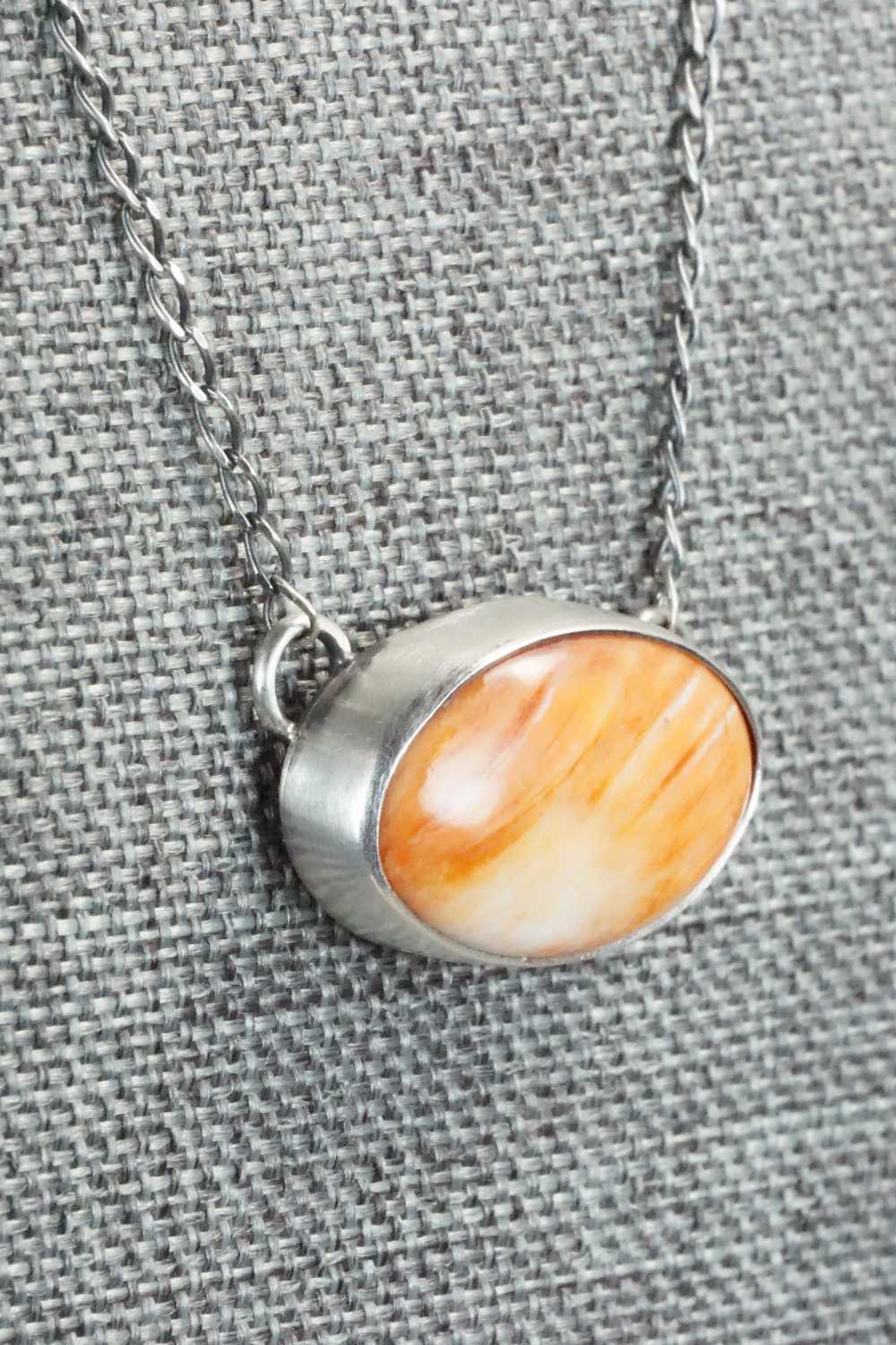 Spiny Oyster & Sterling Silver Necklace - Jason Livingston