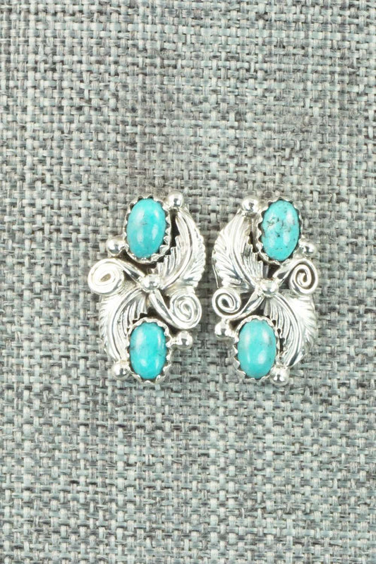 Turquoise & Sterling Silver Earrings - Annie Spencer