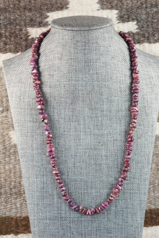 Spiny Oyster & Sterling Silver Necklace - Louise Joe