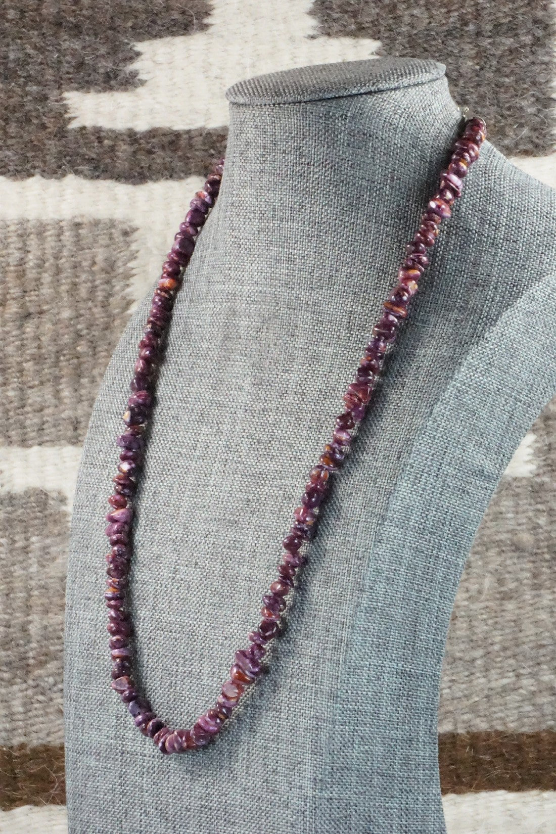 Spiny Oyster & Sterling Silver Necklace - Louise Joe