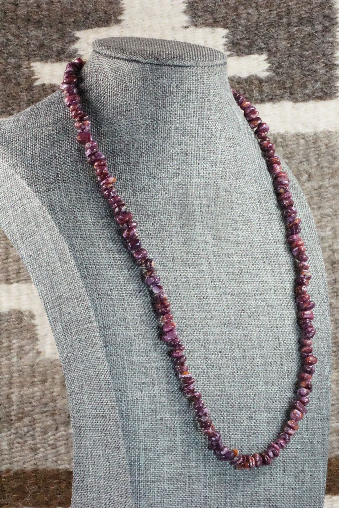 Spiny Oyster & Sterling Silver Necklace - Louise Joe