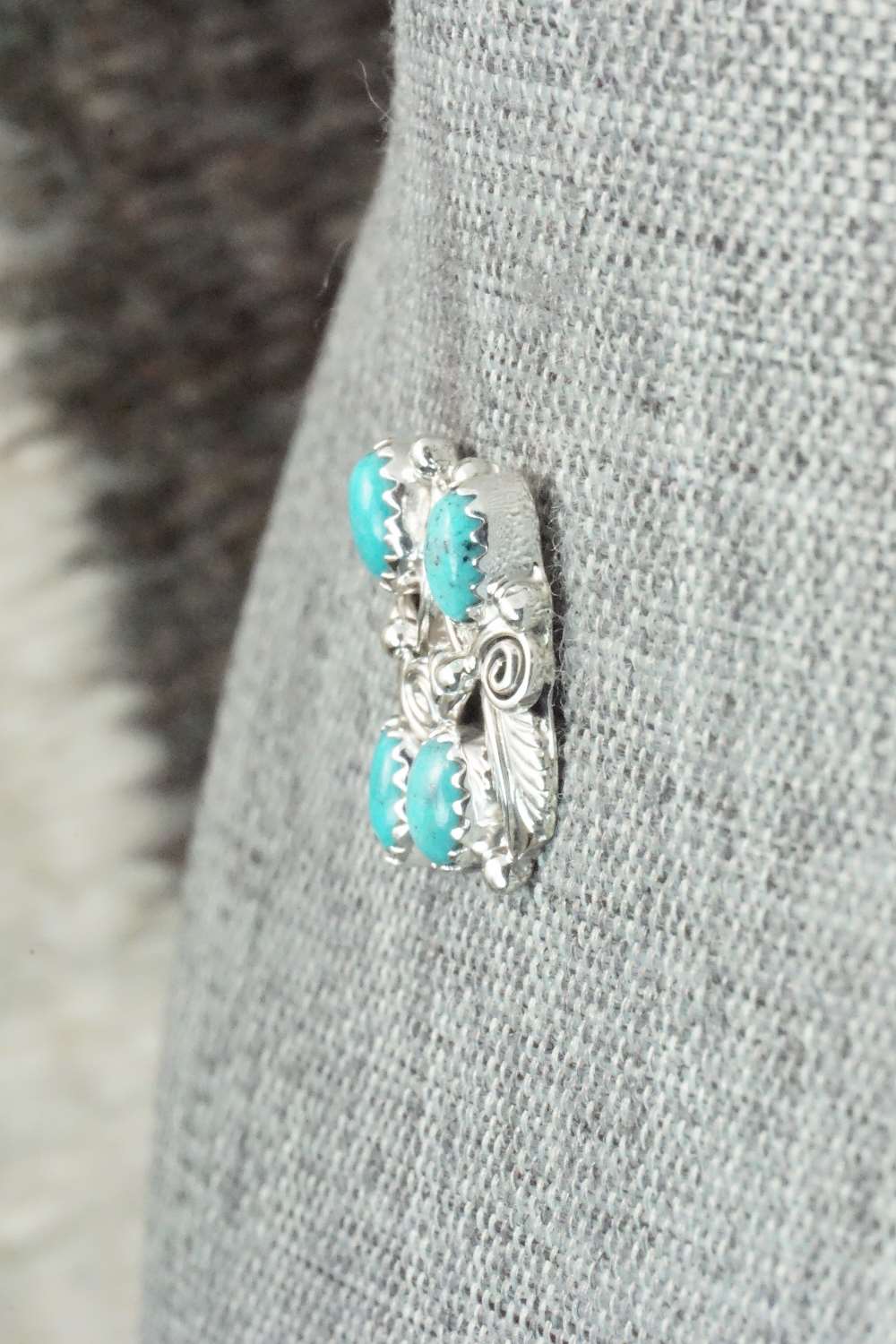 Turquoise & Sterling Silver Earrings - Annie Spencer