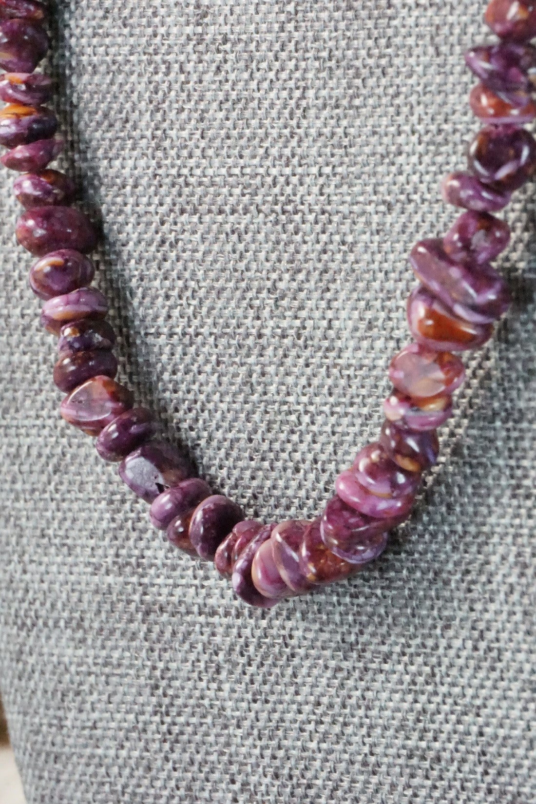 Spiny Oyster & Sterling Silver Necklace - Louise Joe