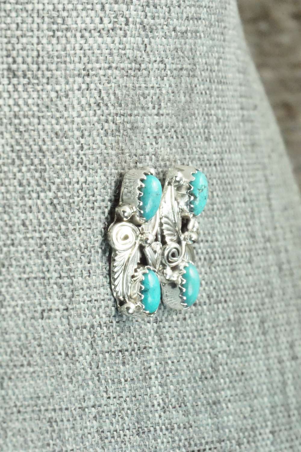 Turquoise & Sterling Silver Earrings - Annie Spencer