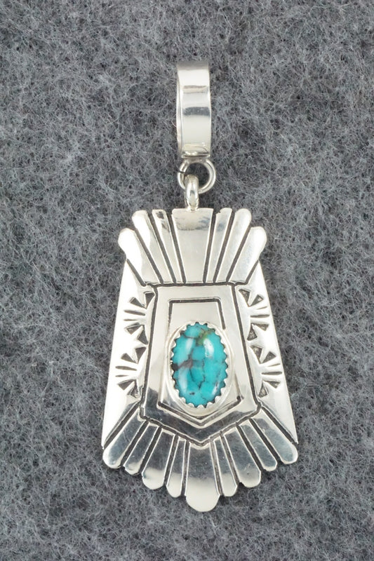 Turquoise & Sterling Silver Pendant - Rosita Singer