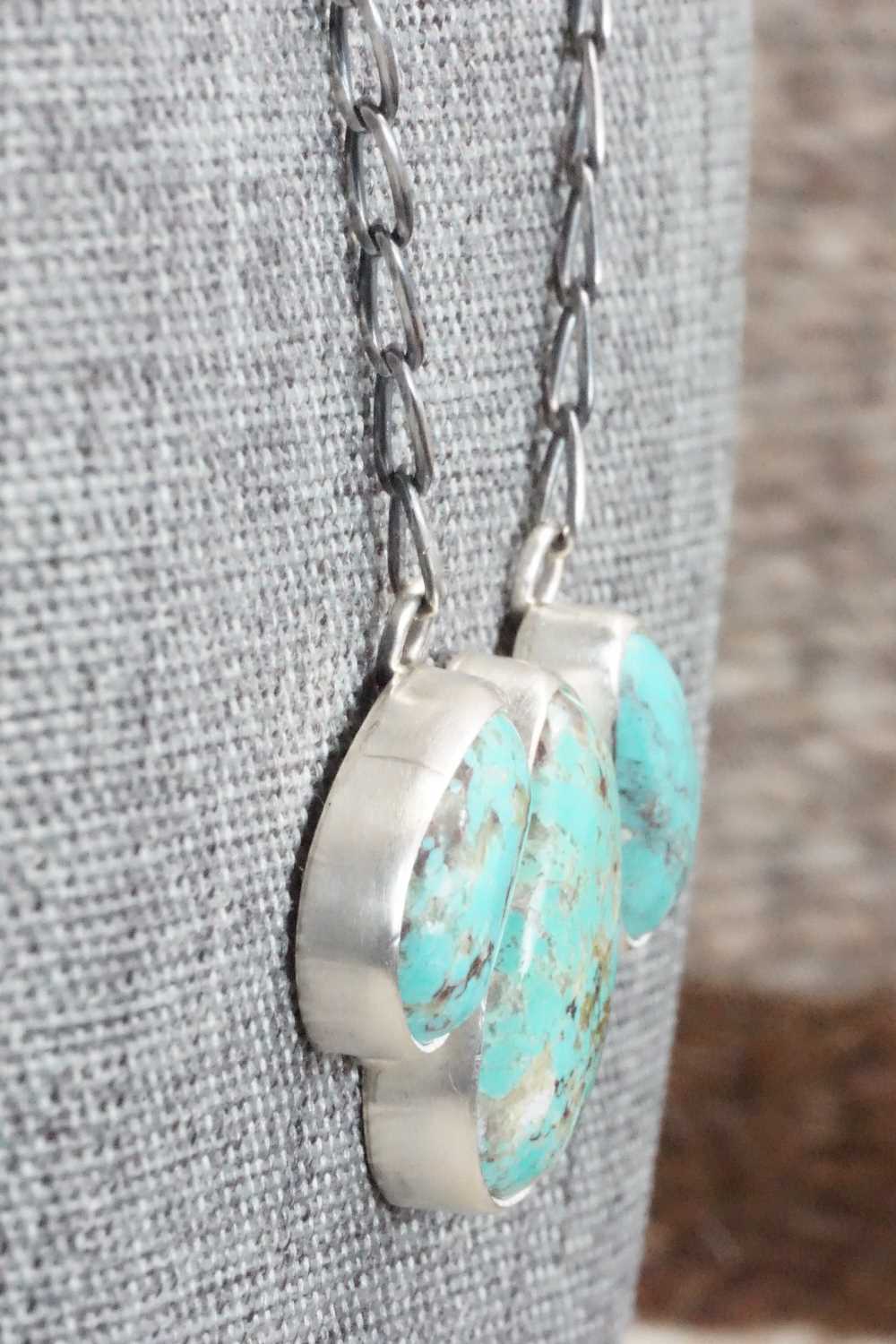 Turquoise & Sterling Silver Necklace - Kenneth Etsitty