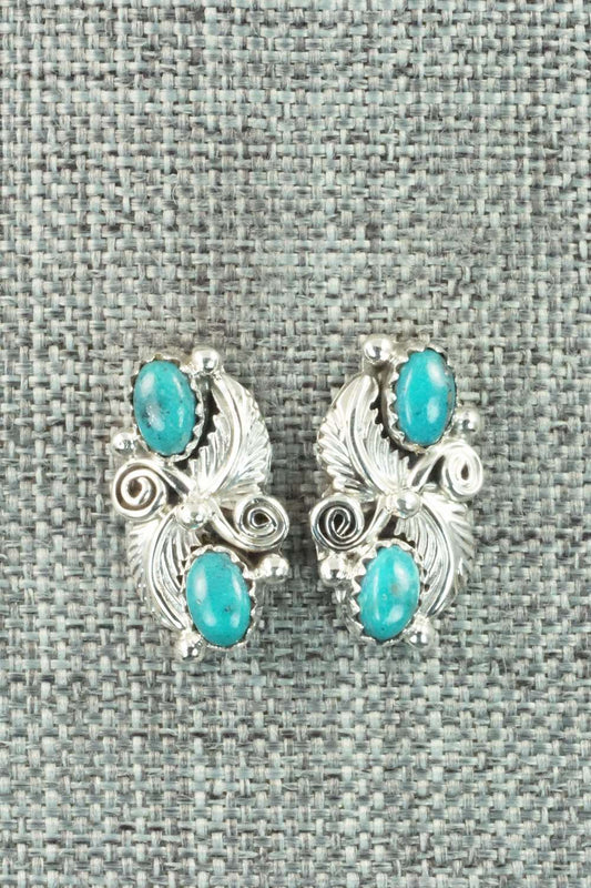 Turquoise & Sterling Silver Earrings - Annie Spencer
