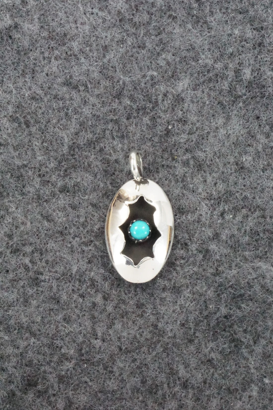 Turquoise & Sterling Silver Pendant - David Morgan