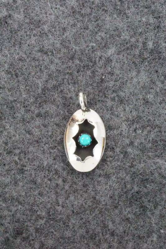 Turquoise & Sterling Silver Pendant - David Morgan
