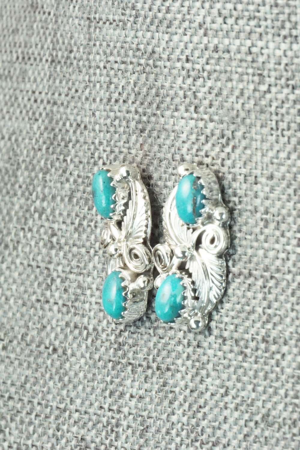 Turquoise & Sterling Silver Earrings - Annie Spencer