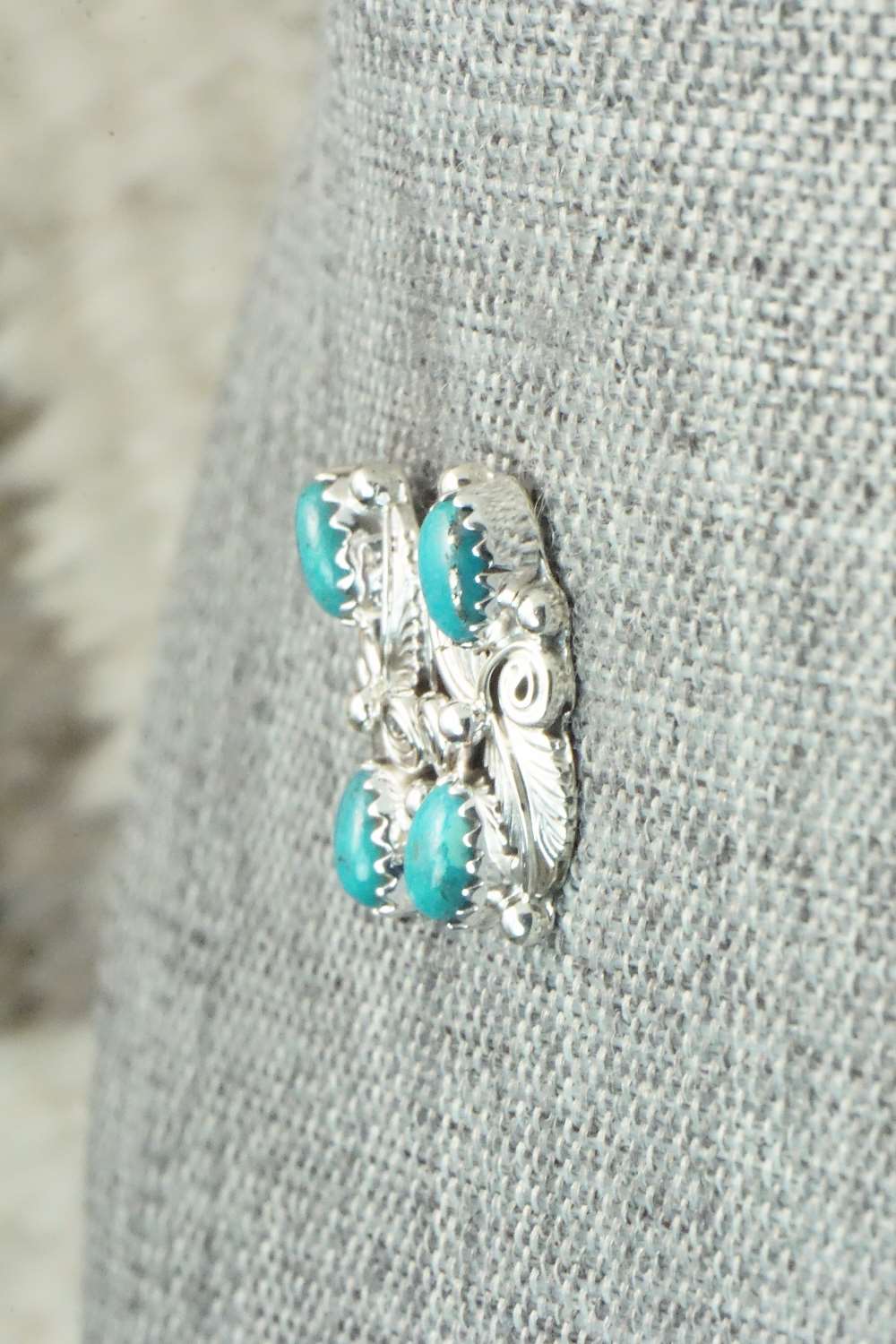 Turquoise & Sterling Silver Earrings - Annie Spencer