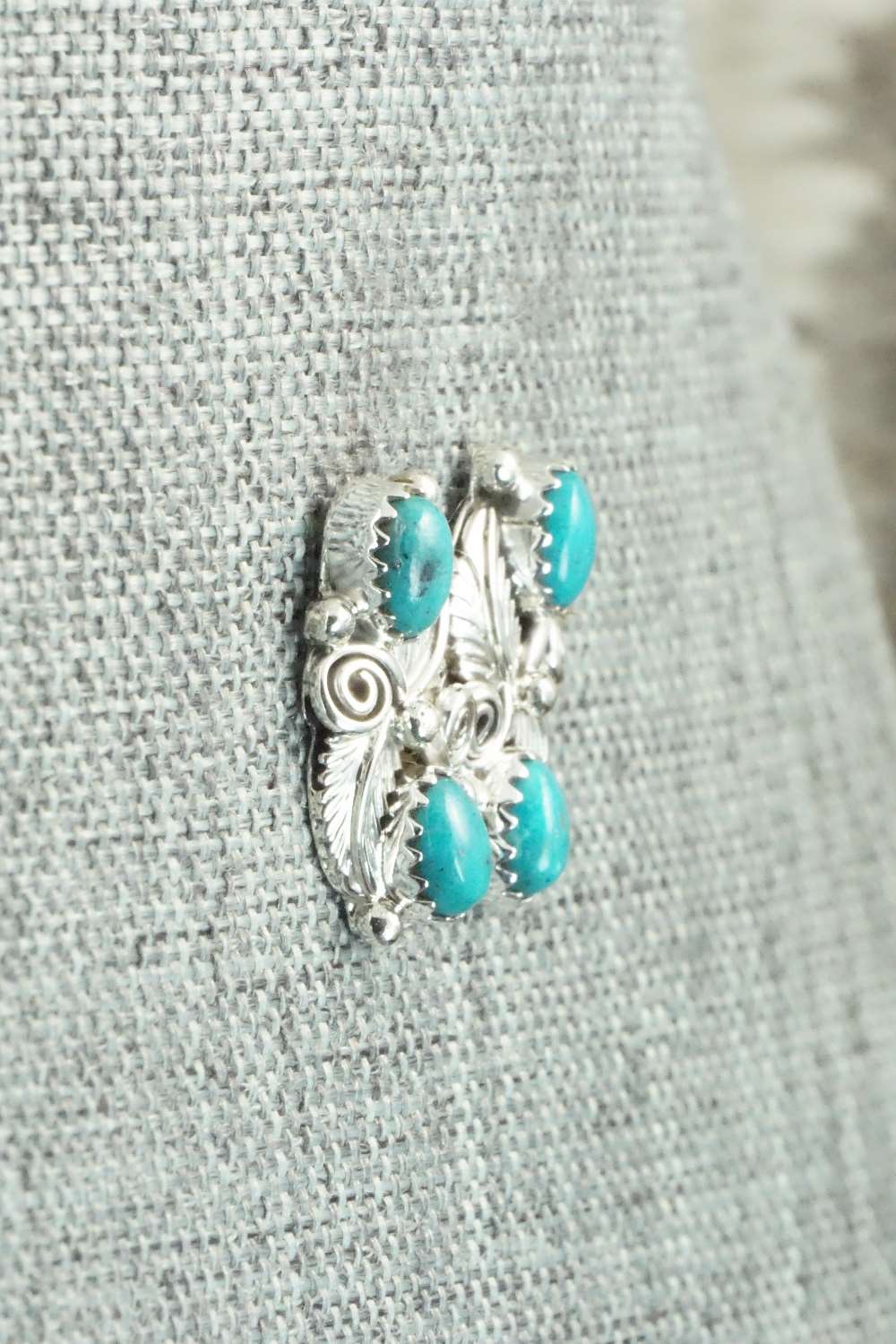 Turquoise & Sterling Silver Earrings - Annie Spencer