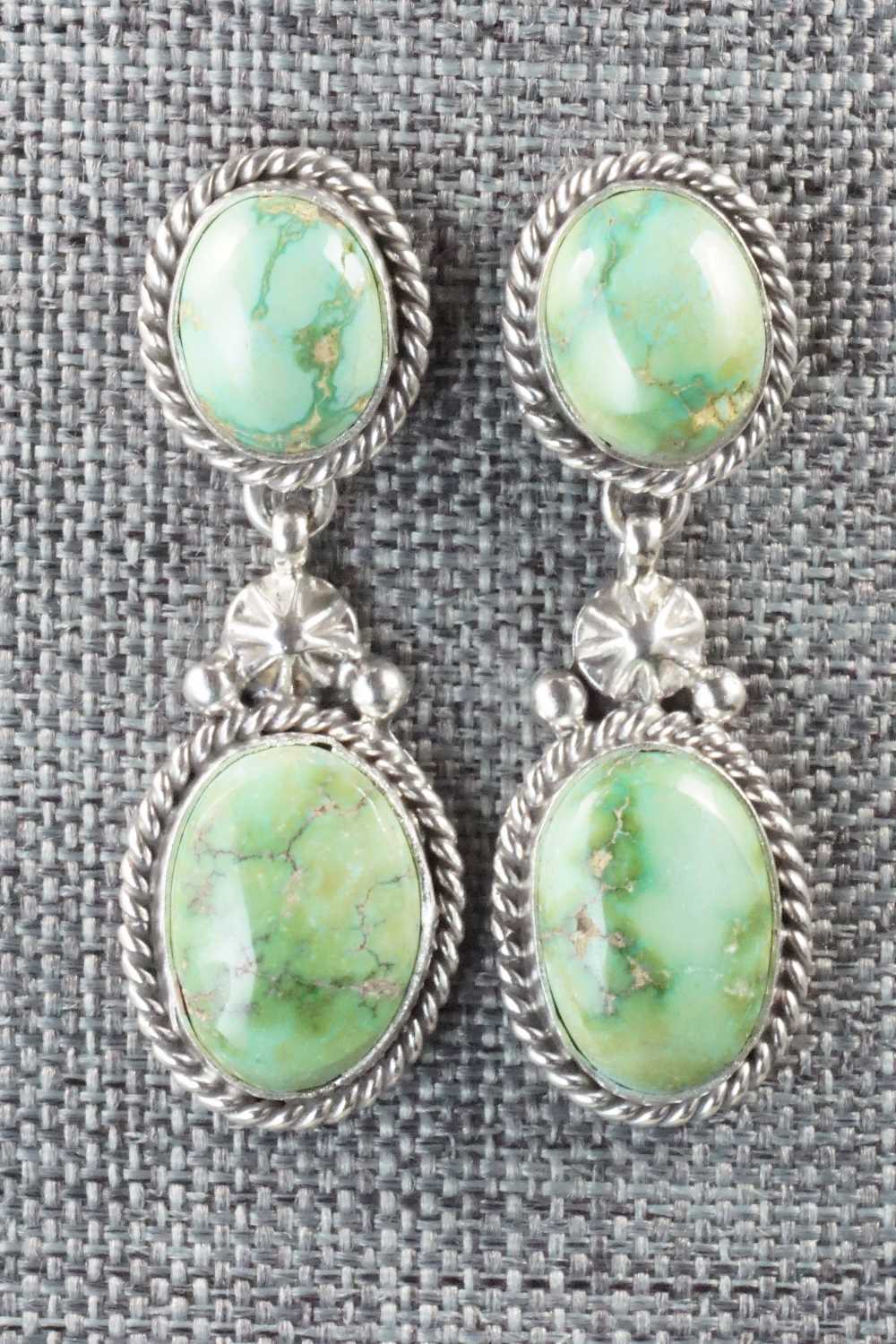 Turquoise & Sterling Silver Necklace and Earrings Set - Wydell Billie