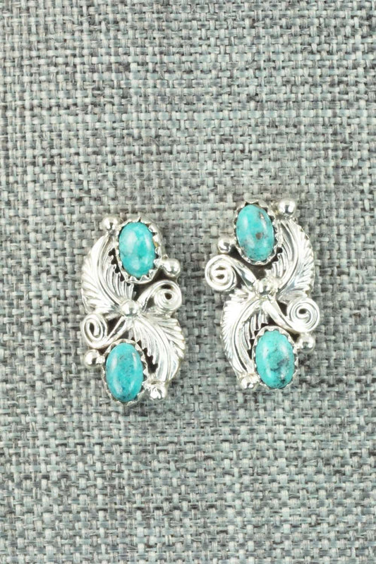 Turquoise & Sterling Silver Earrings - Annie Spencer