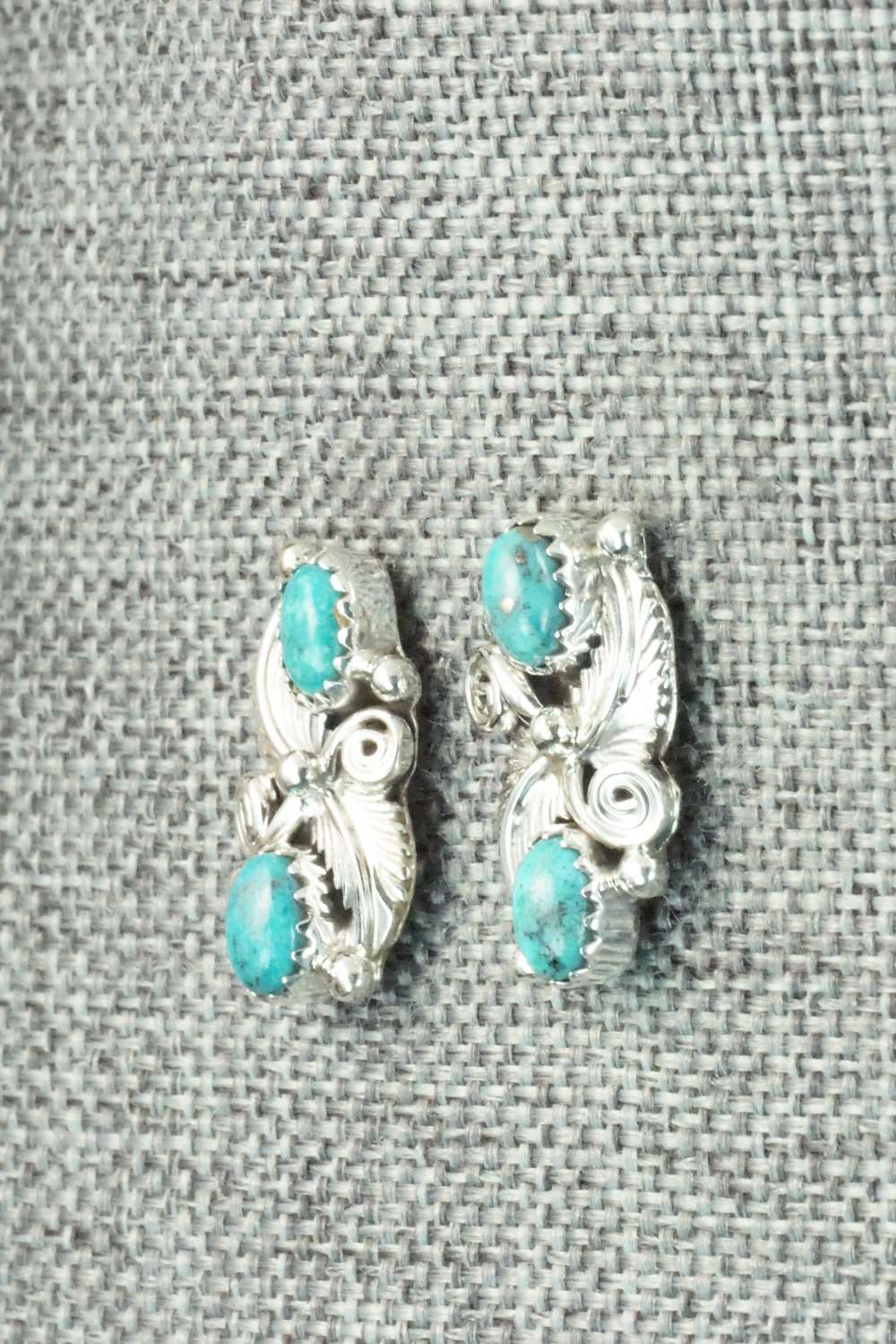 Turquoise & Sterling Silver Earrings - Annie Spencer