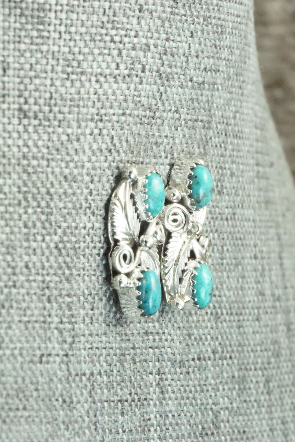 Turquoise & Sterling Silver Earrings - Annie Spencer