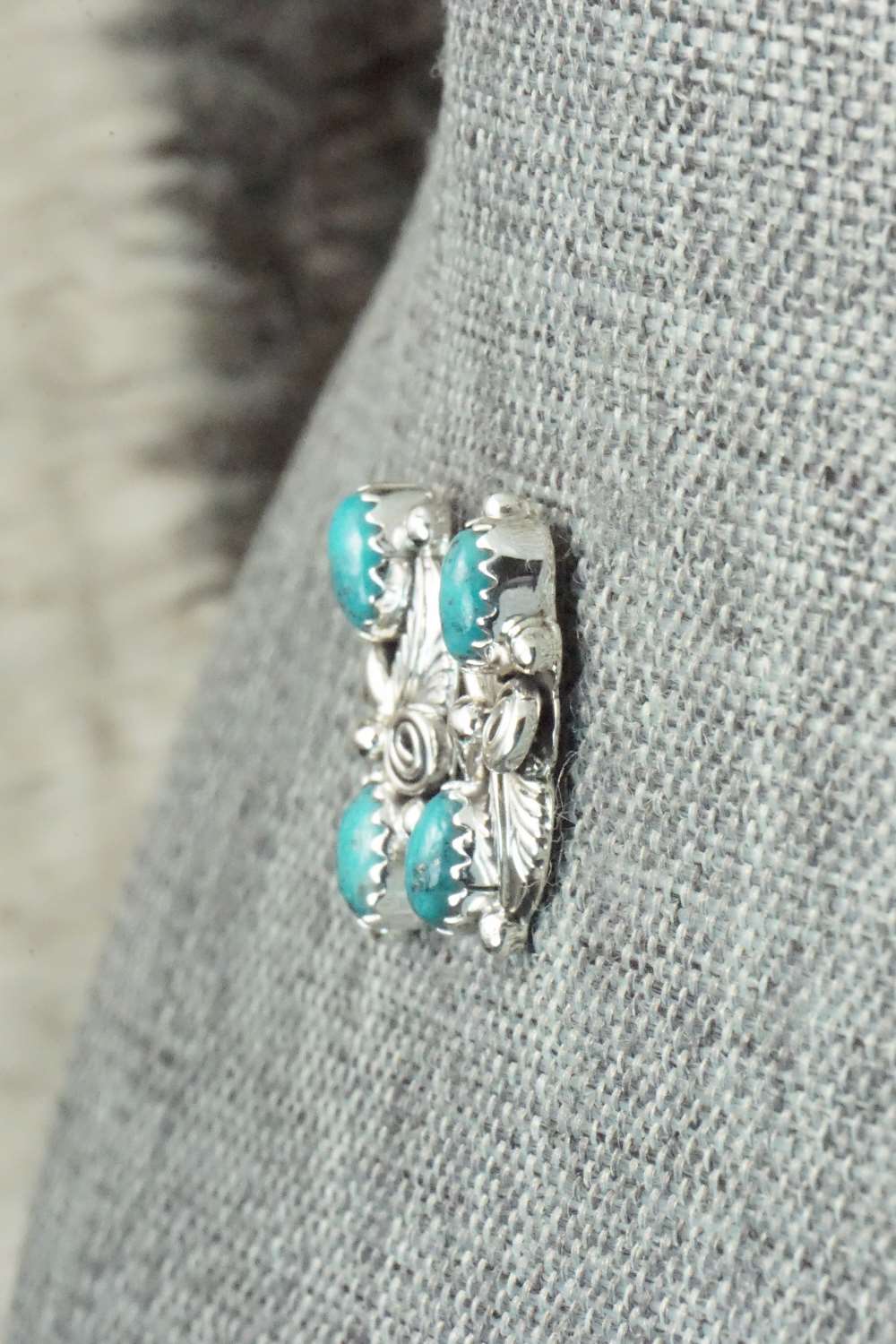 Turquoise & Sterling Silver Earrings - Annie Spencer