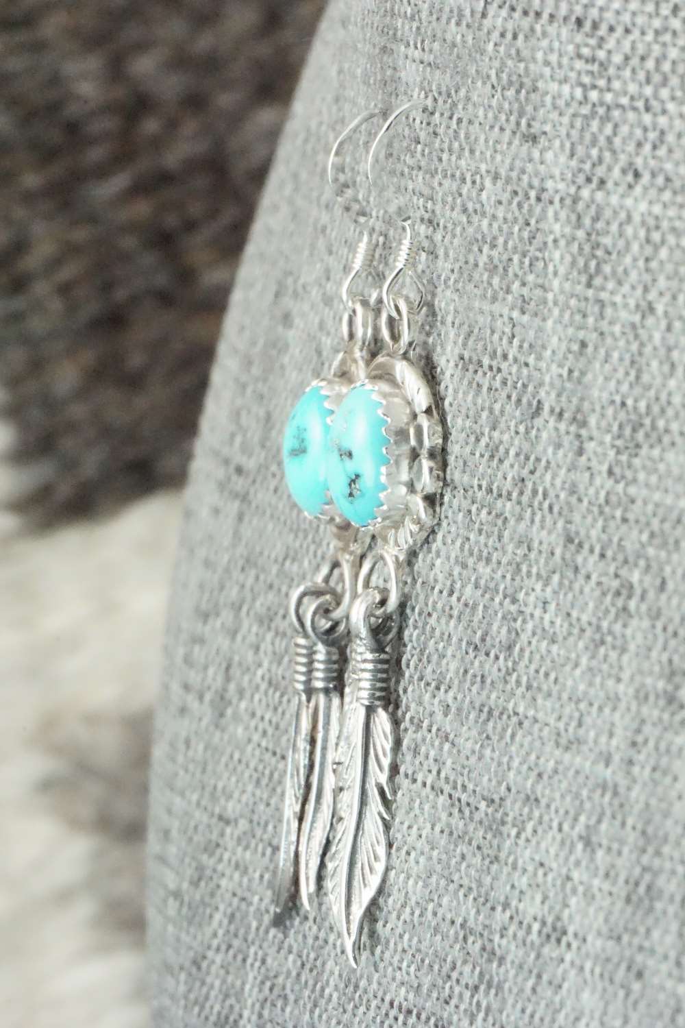 Turquoise & Sterling Silver Earrings - Annie Spencer