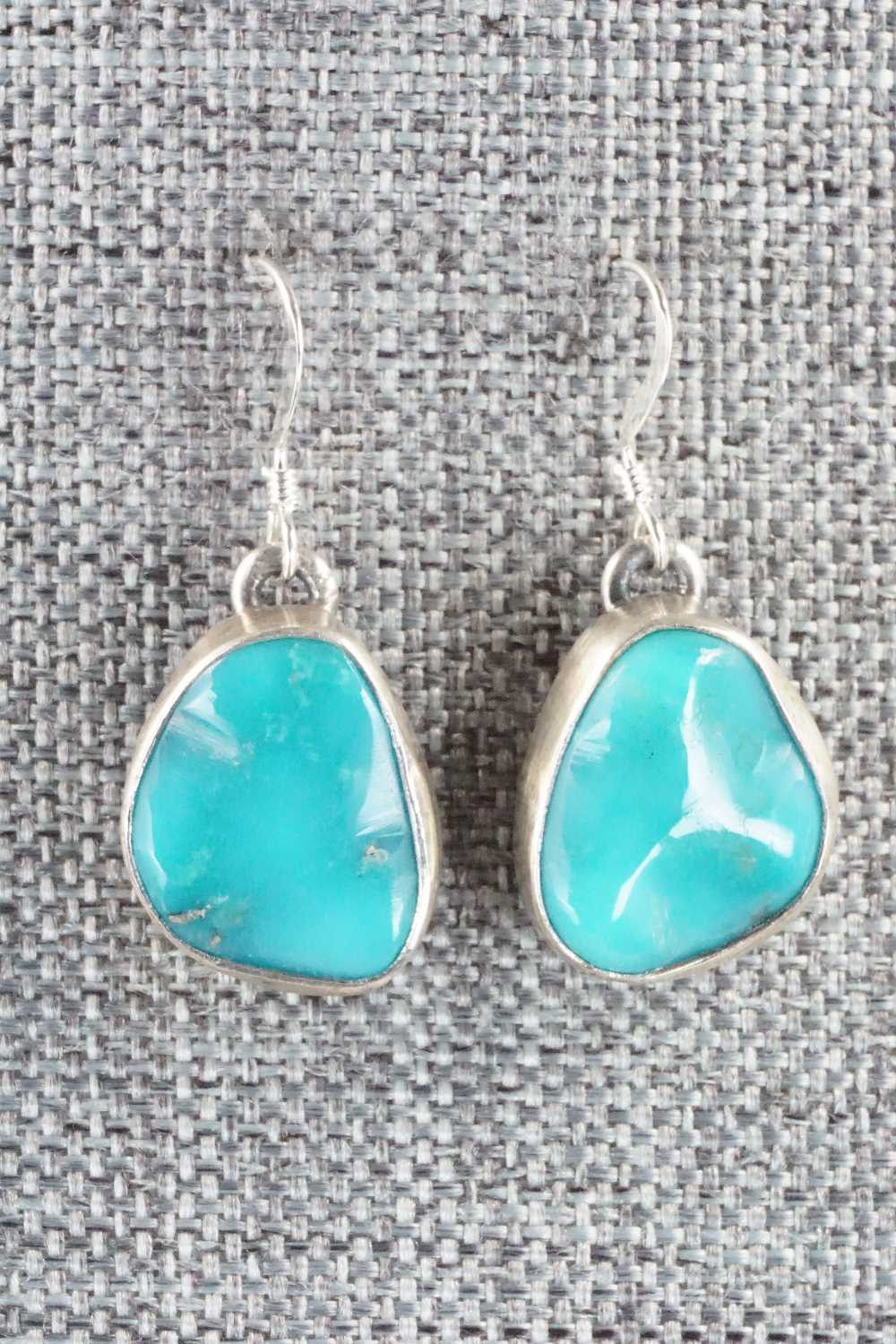 Turquoise & Sterling Silver Necklace and Earrings Set - Wydell Billie