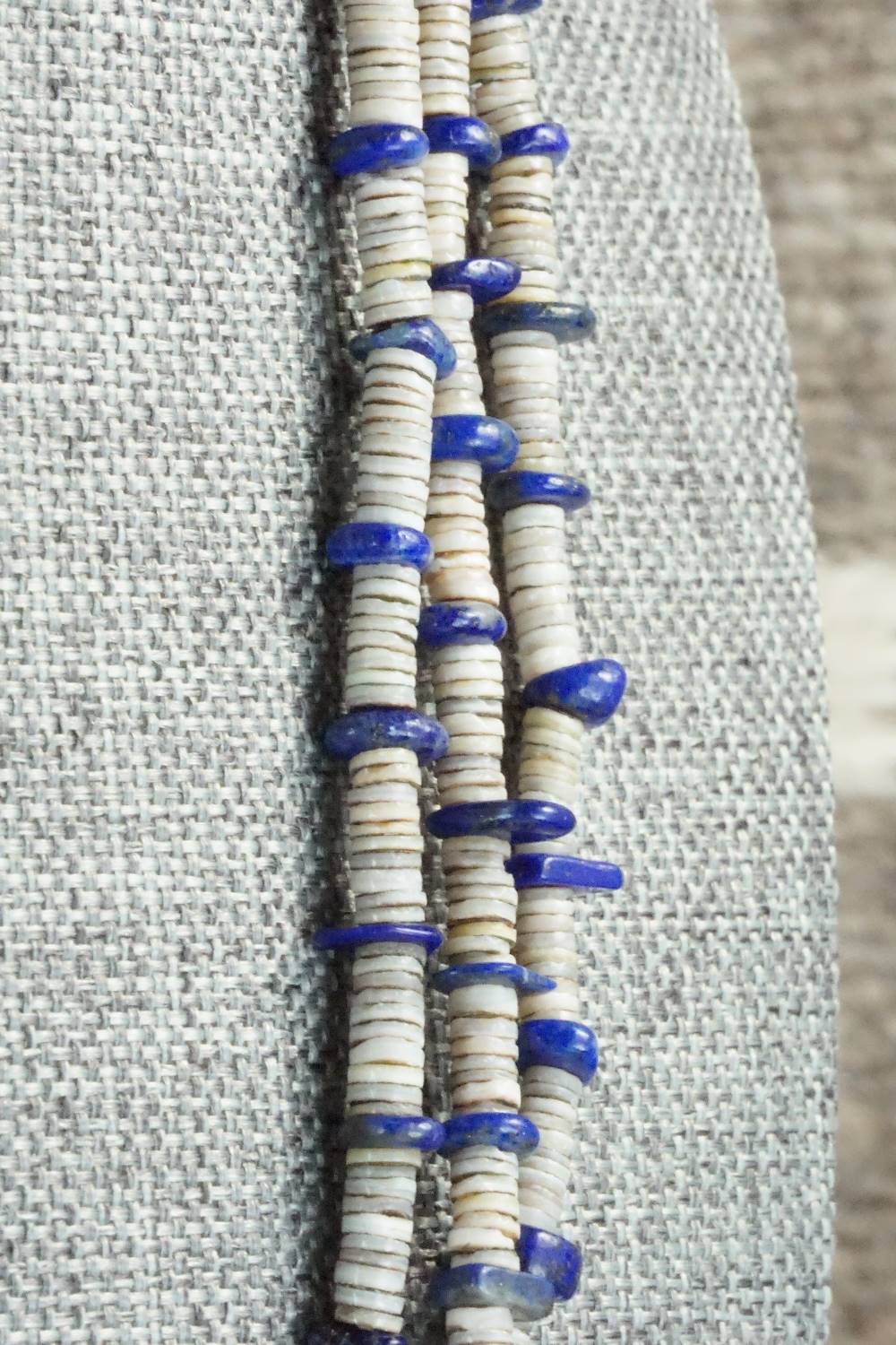 Lapis, Shell & Sterling Silver Necklace - Ramona Bird