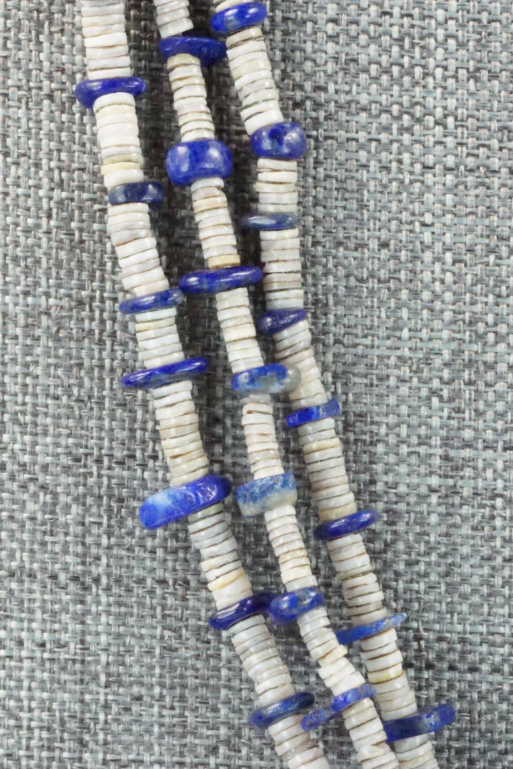 Lapis, Shell & Sterling Silver Necklace - Ramona Bird