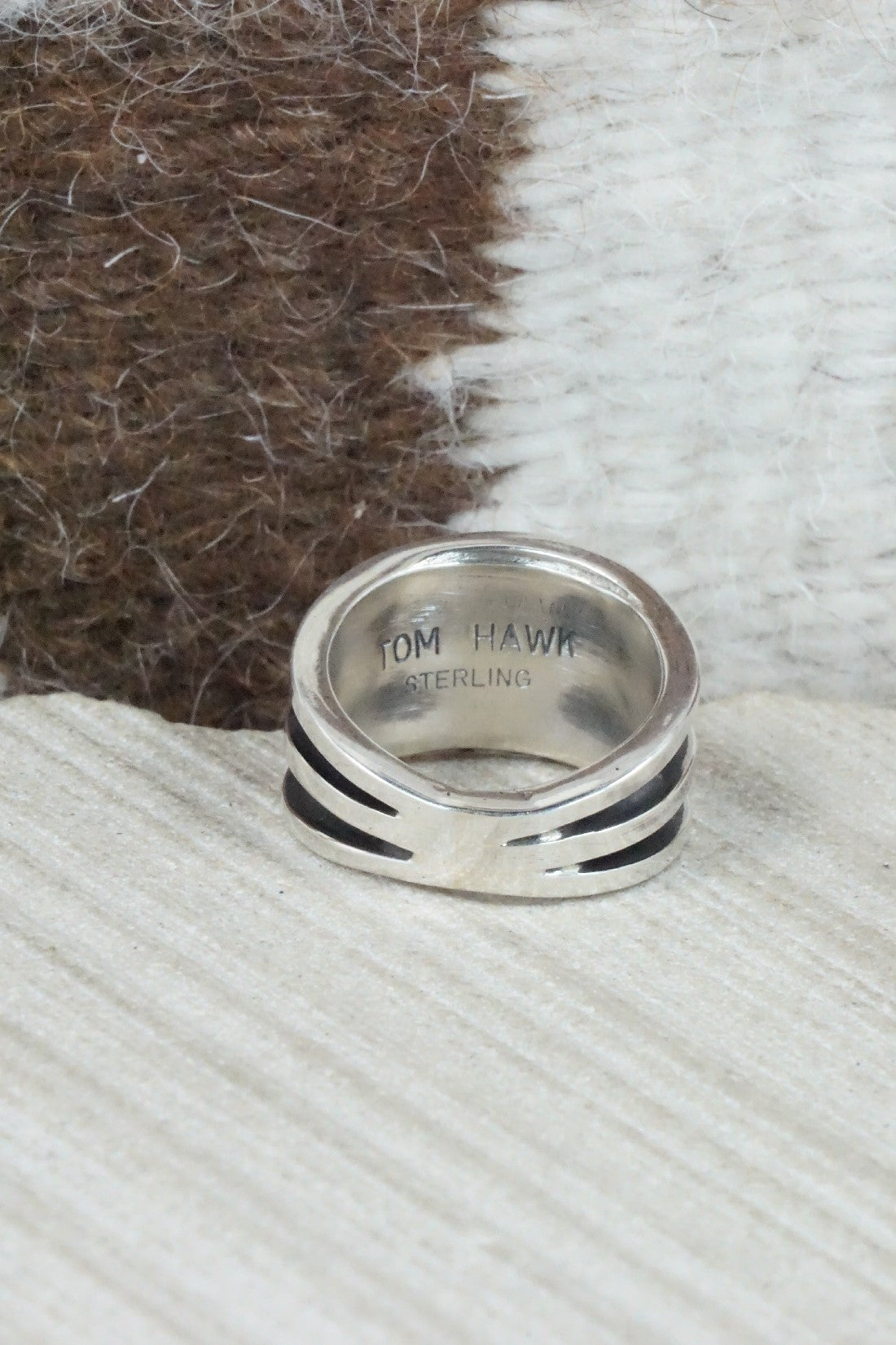 Sterling Silver Ring - Tom Hawk - Size 6.5
