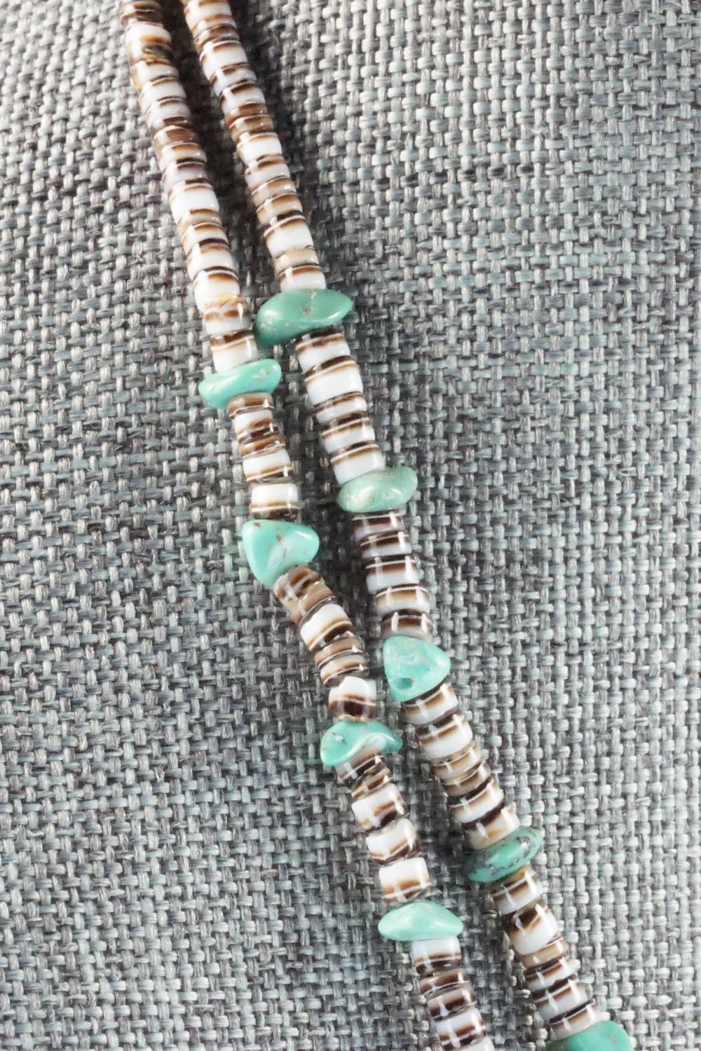 Turquoise, Shell & Sterling Silver Necklace - Ramona Bird