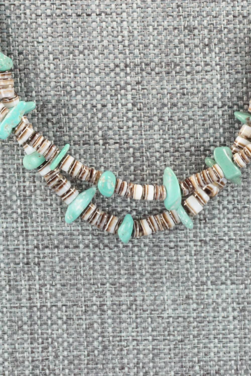 Turquoise, Shell & Sterling Silver Necklace - Ramona Bird