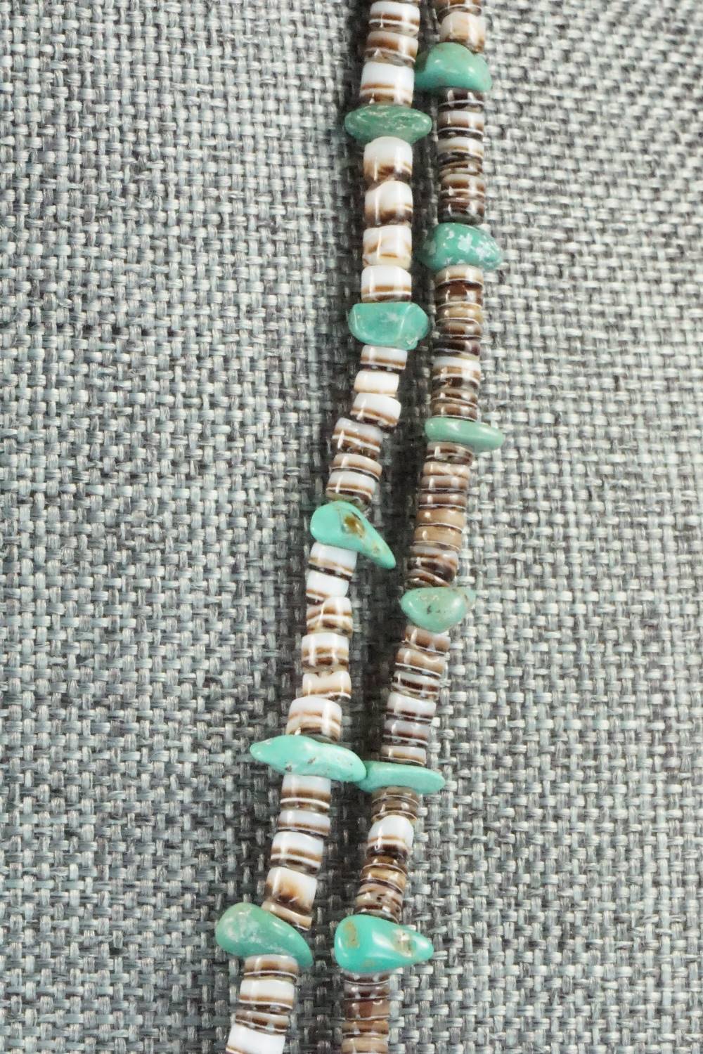 Turquoise, Shell & Sterling Silver Necklace - Ramona Bird