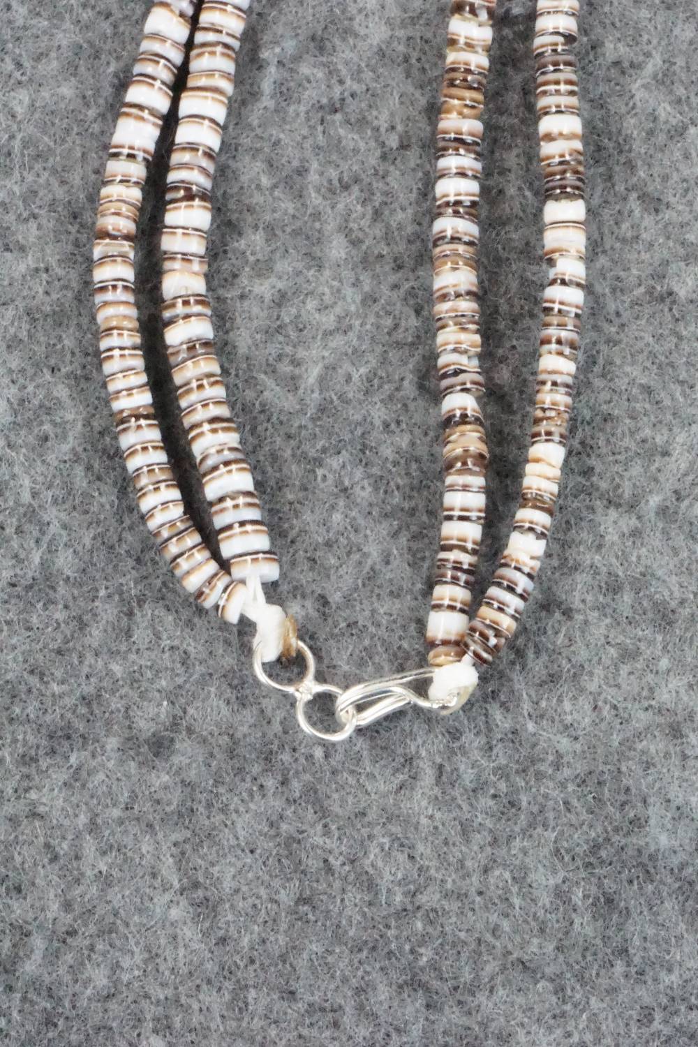 Turquoise, Shell & Sterling Silver Necklace - Ramona Bird