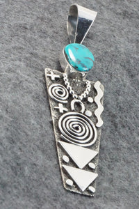 Turquoise & Sterling Silver Pendant - Alex Sanchez