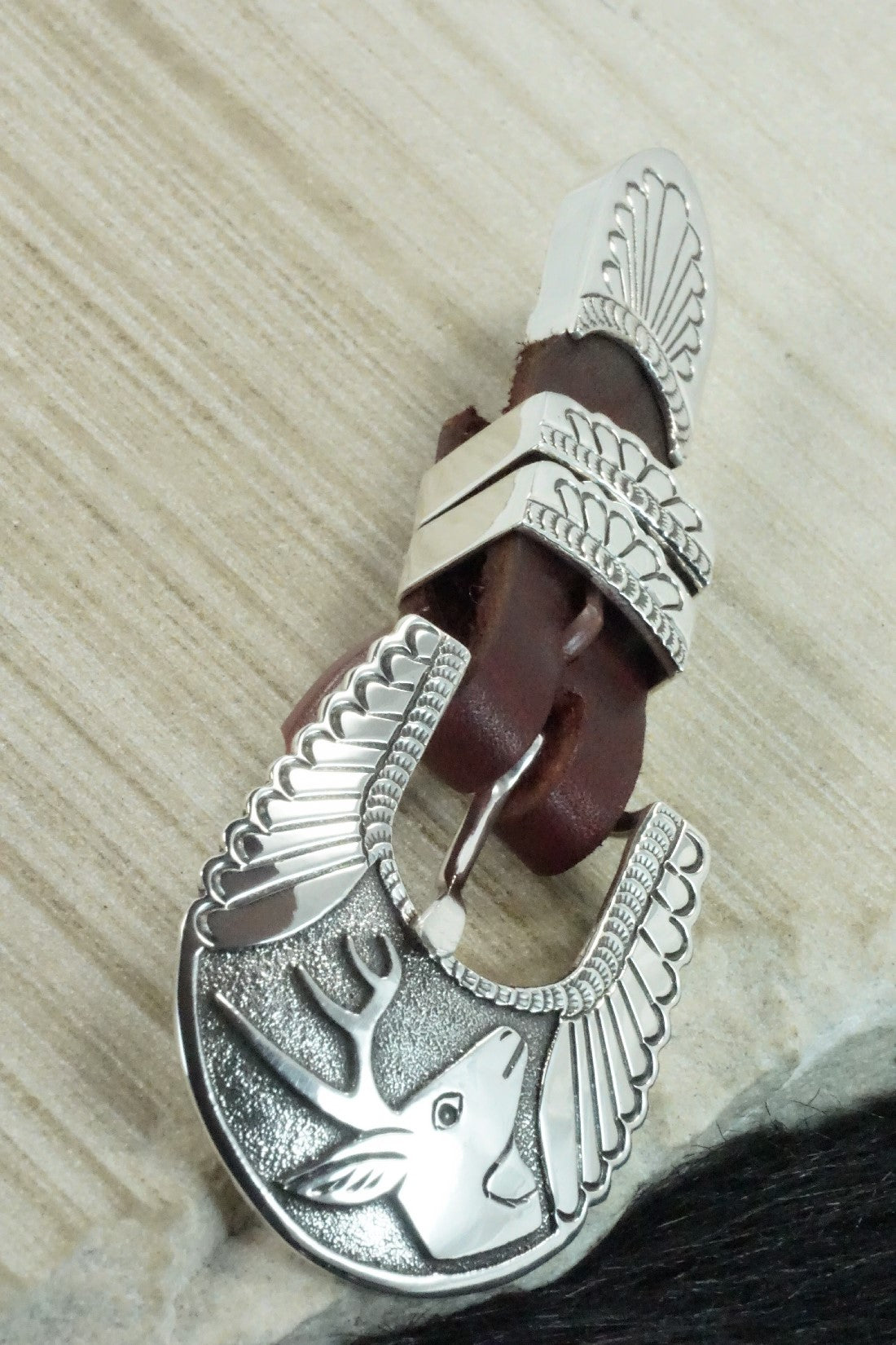 Sterling Silver Ranger Belt Buckle - Lee Charley