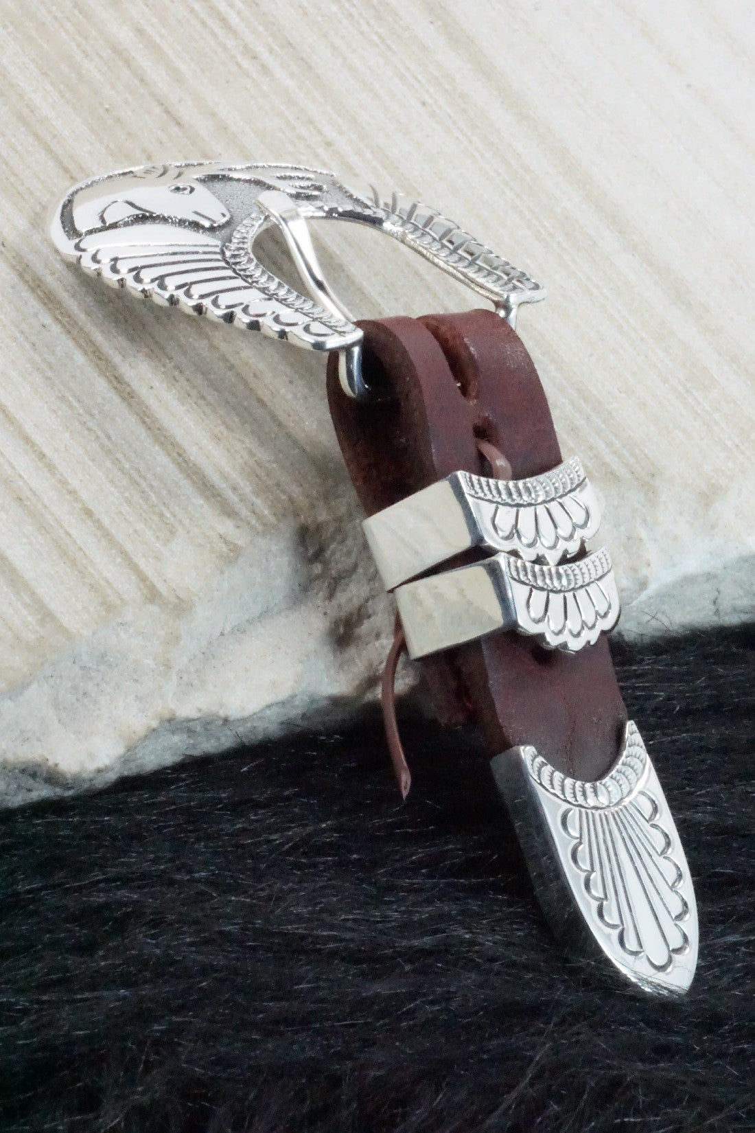 Sterling Silver Ranger Belt Buckle - Lee Charley