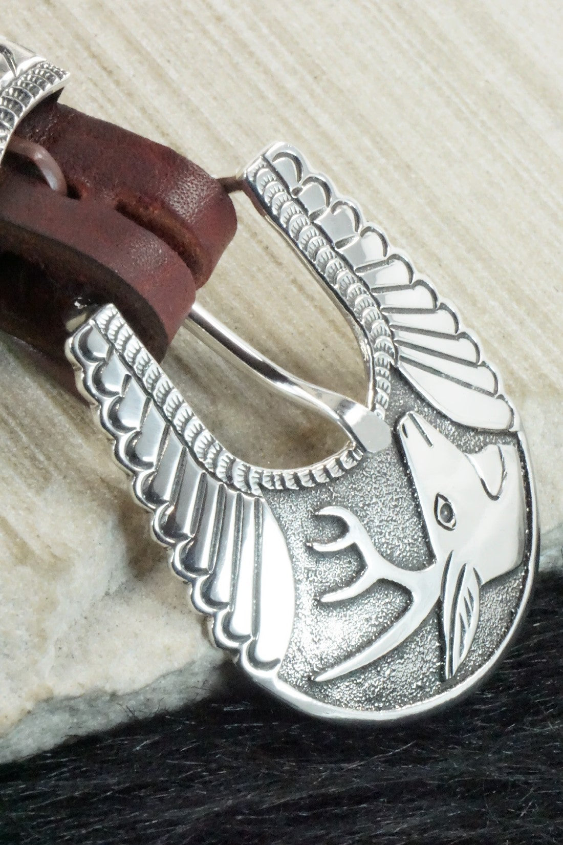 Sterling Silver Ranger Belt Buckle - Lee Charley