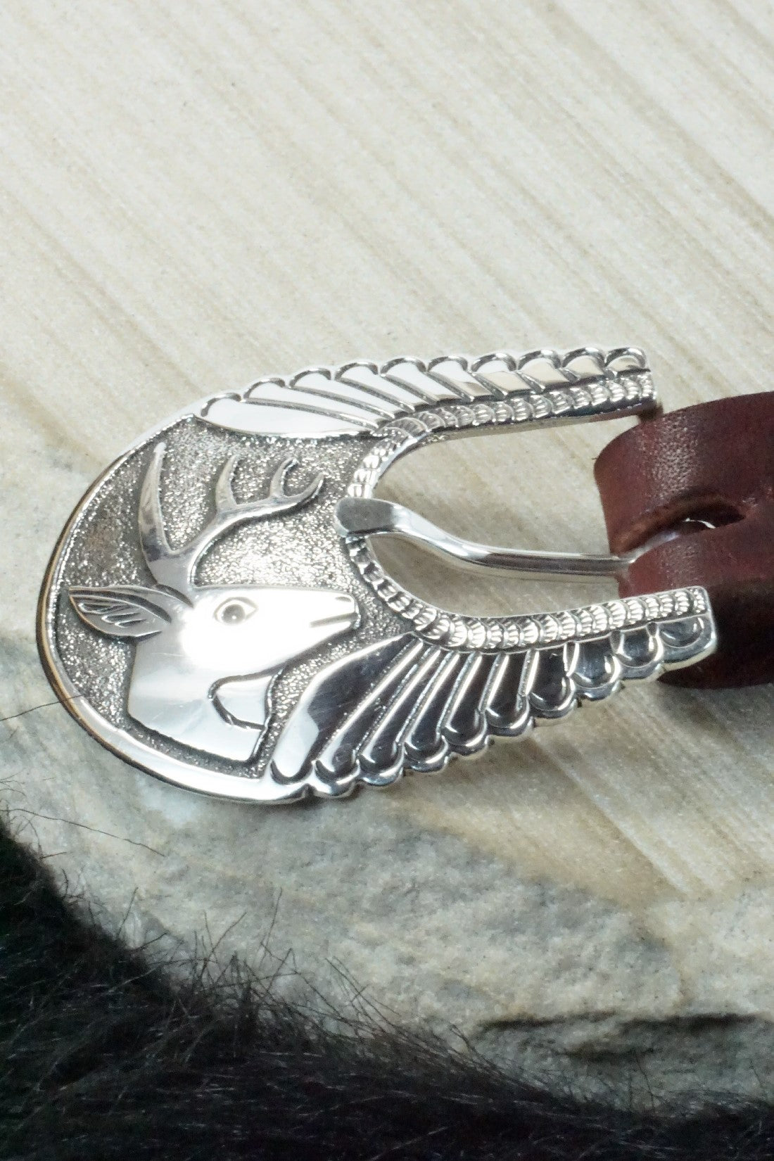 Sterling Silver Ranger Belt Buckle - Lee Charley