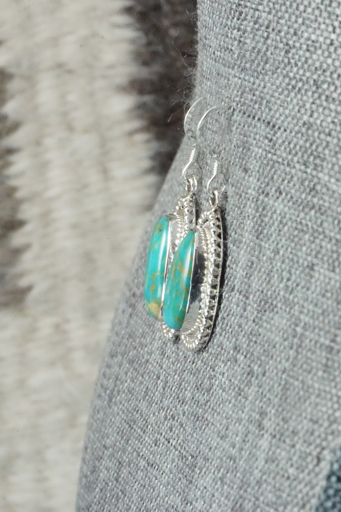 Turquoise & Sterling Silver Earrings - Verley Betone