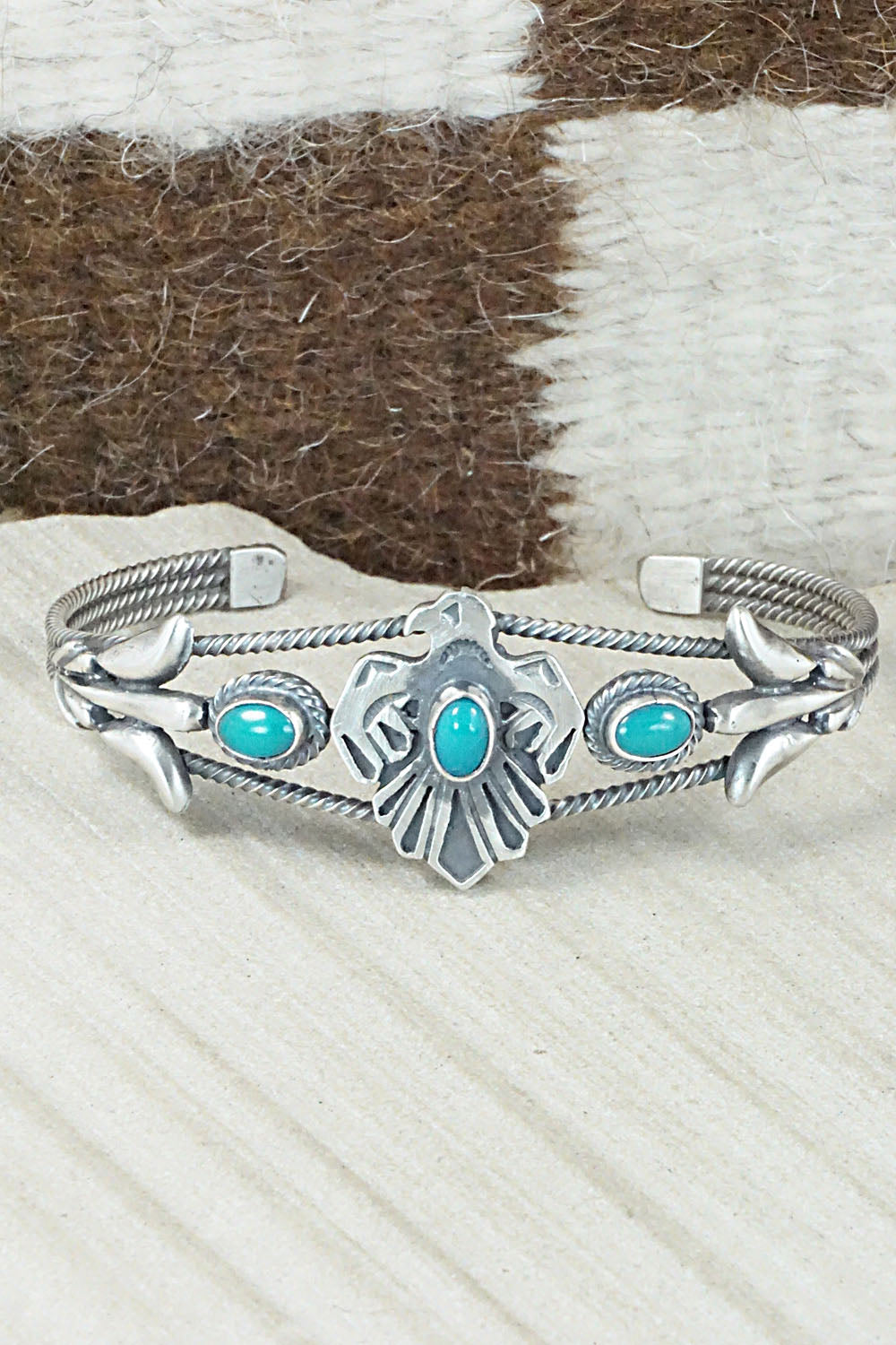 Turquoise & Sterling Silver Bracelet - Bobby Platero