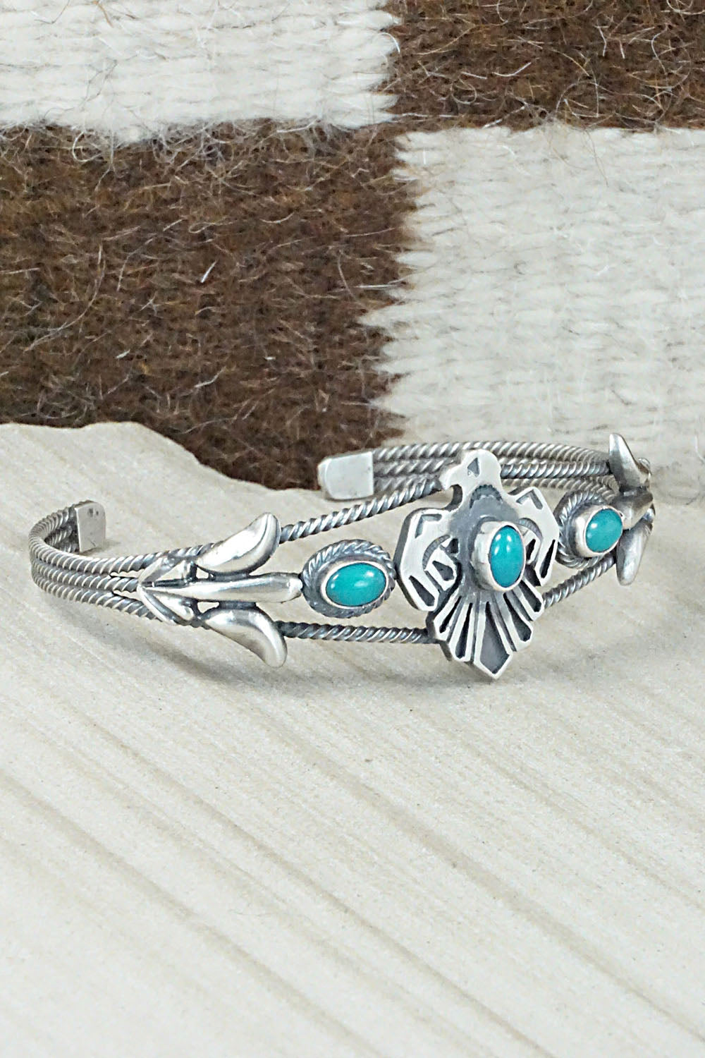 Turquoise & Sterling Silver Bracelet - Bobby Platero