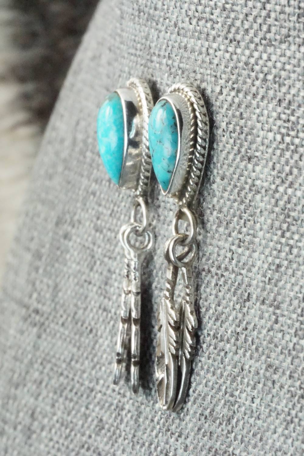 Turquoise & Sterling Silver Earrings - Sharon McCarthy