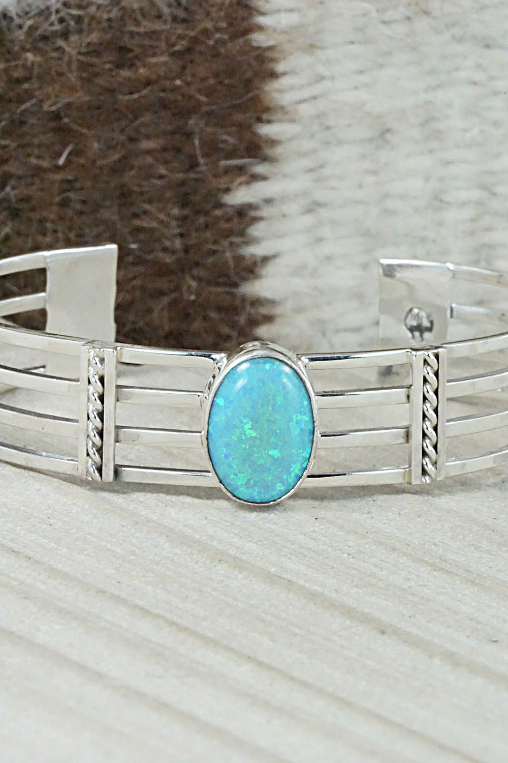 Opalite & Sterling Silver Bracelet - Daniel Benally
