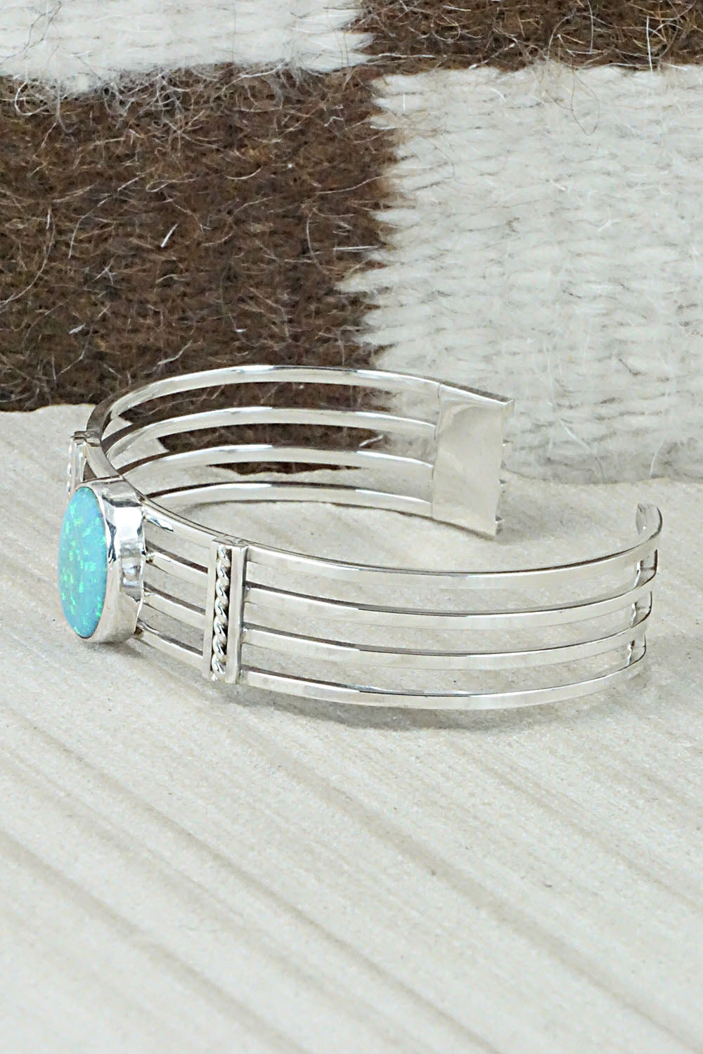 Opalite & Sterling Silver Bracelet - Daniel Benally