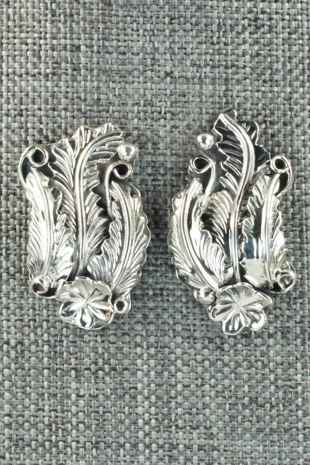 Sterling Silver Earrings - Harry B Yazzie