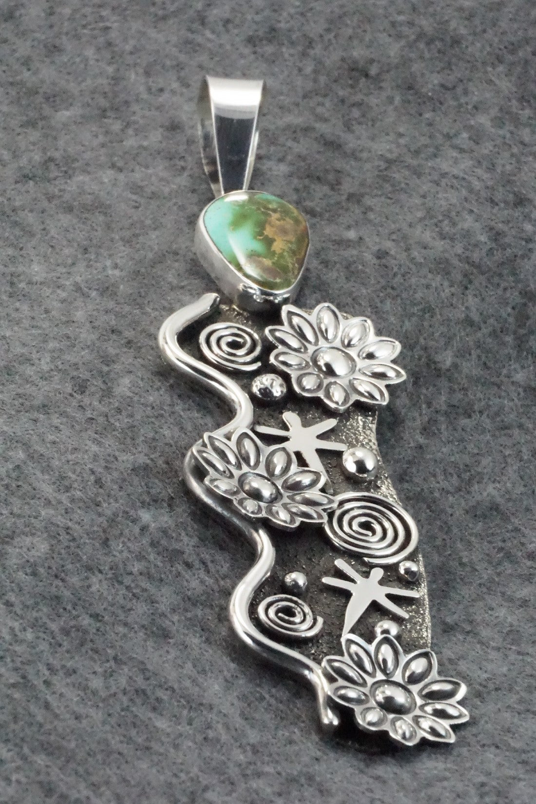 Turquoise & Sterling Silver Pendant - Alex Sanchez
