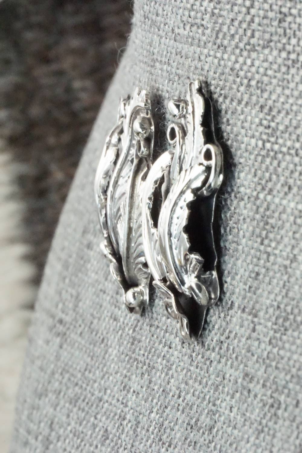 Sterling Silver Earrings - Harry B Yazzie