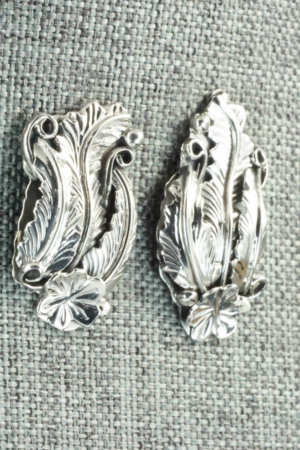 Sterling Silver Earrings - Harry B Yazzie