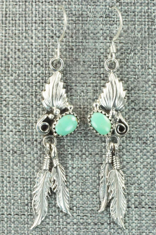Turquoise & Sterling Silver Earrings - Etta Larry