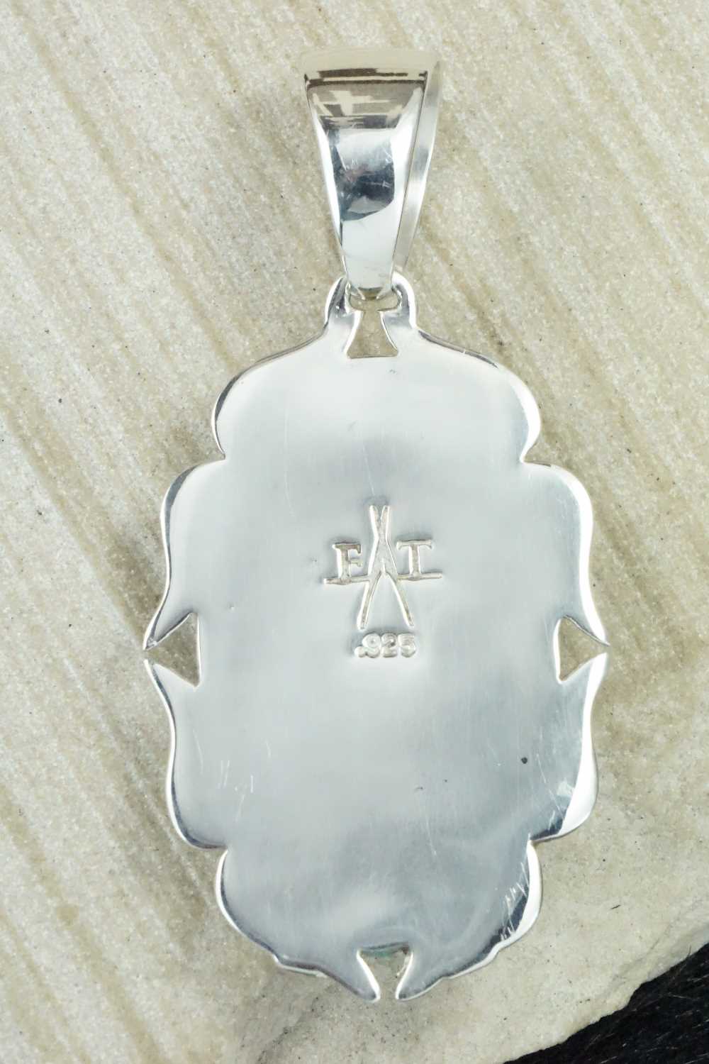 Turquoise & Sterling Silver Pendant - Navajo