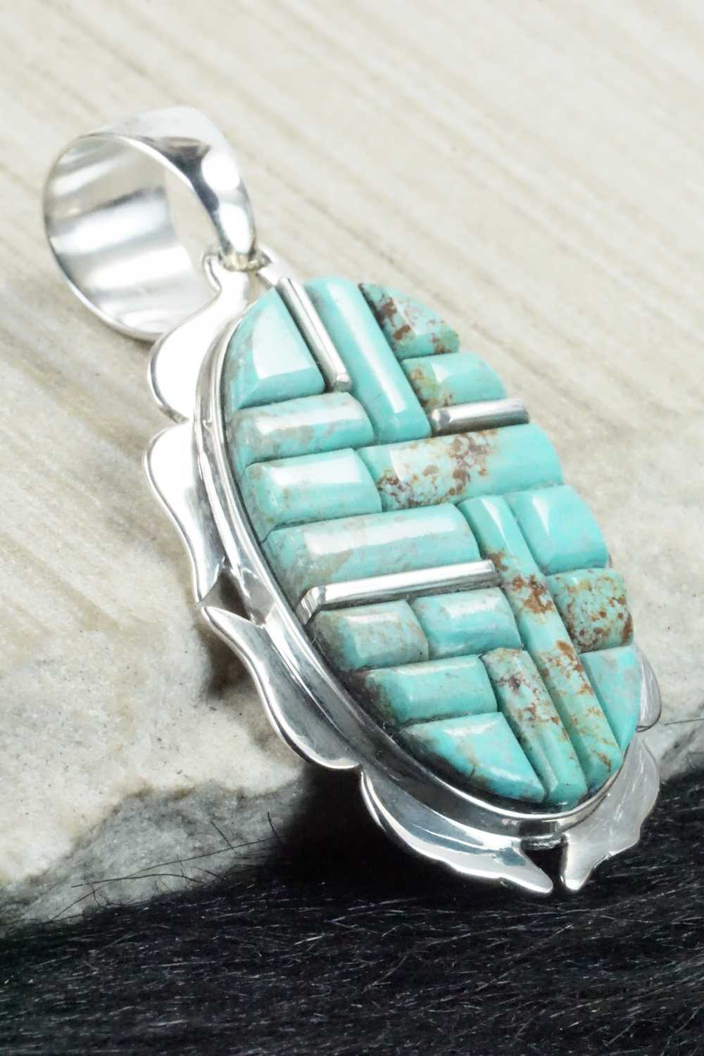 Turquoise & Sterling Silver Pendant - Navajo