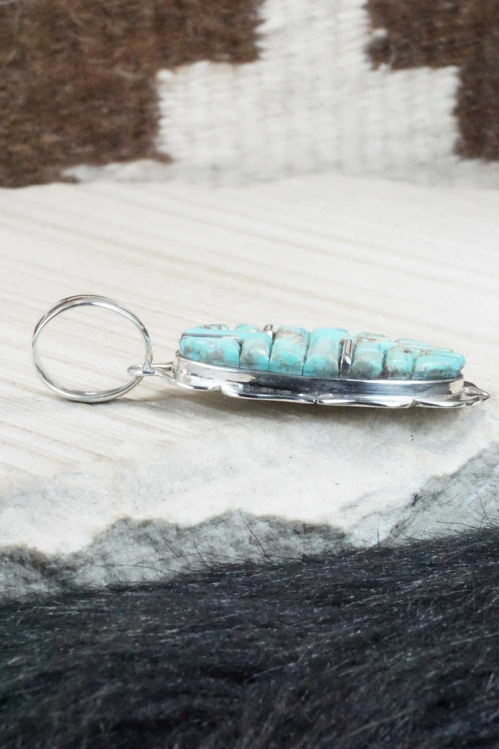 Turquoise & Sterling Silver Pendant - Navajo