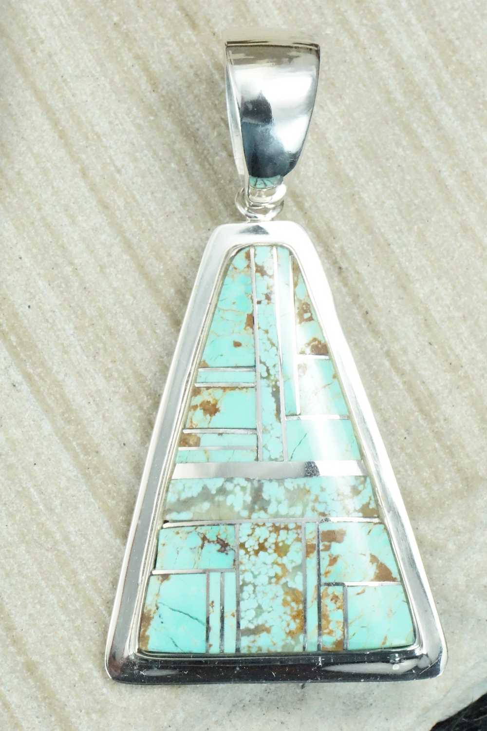 Turquoise & Sterling Silver Pendant - Navajo